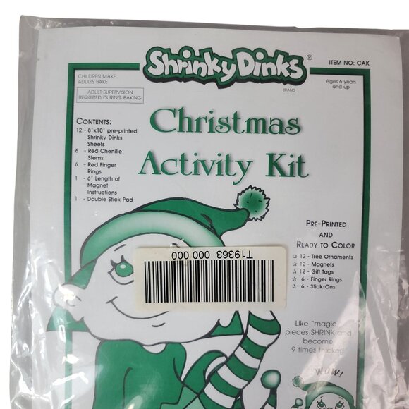 Shrinky Dinks Activity Kit Christmas Chenille Stems Rings Incomplete 2003 VTG - Picture 3 of 10